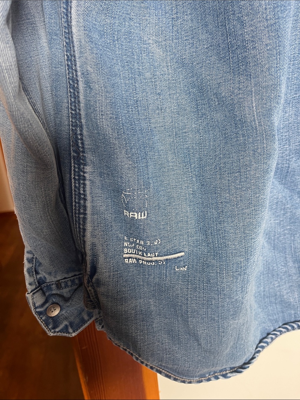G-Star Light Blue Denim Button-Up Shirt - Picture 8 of 13